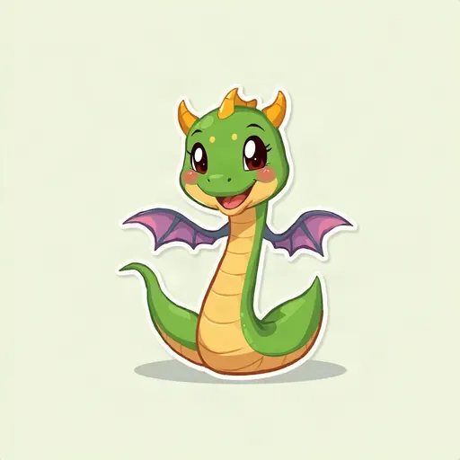 Skin Dragón de Wormhop: una serpiente de caricatura enroscada