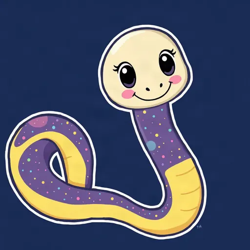 Skin Galaxia de Wormhop: una serpiente de caricatura enroscada